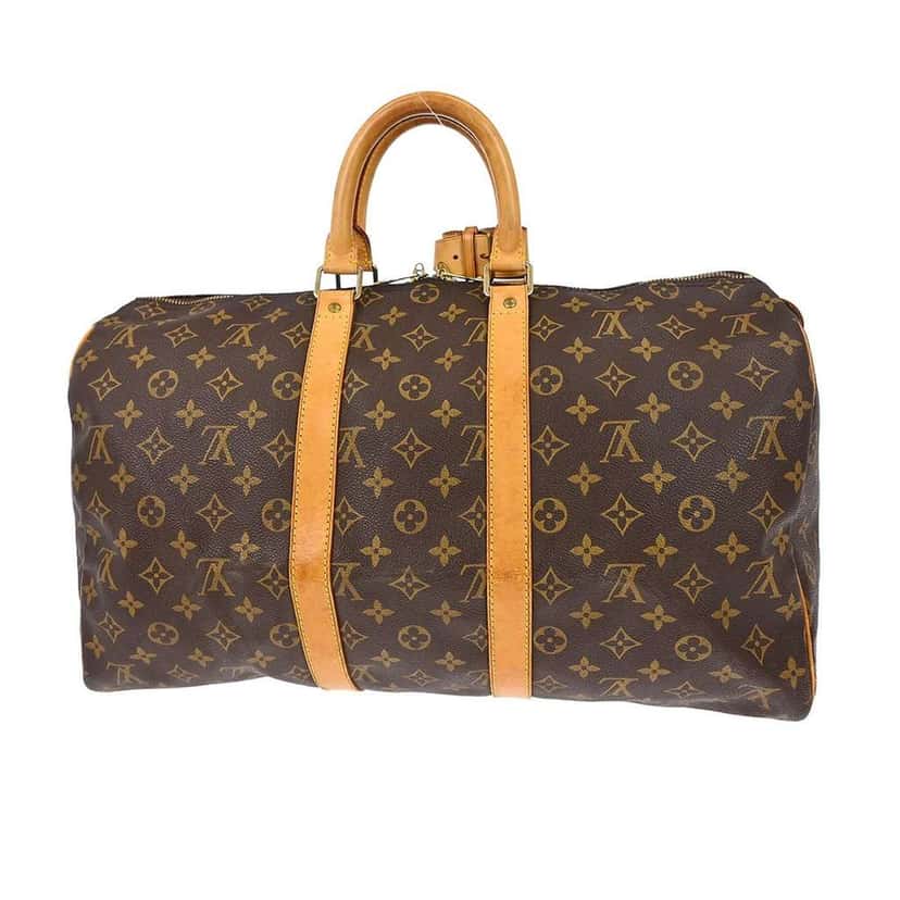 Louis Vuitton Keepall Bag Brown Canvas Fair condition - Back View