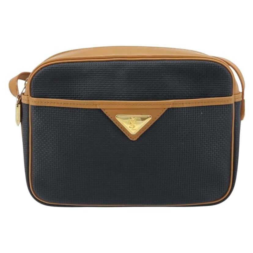 Saint Laurent Vintage Shoulder Bag Navy Canvas Good condition - Front View