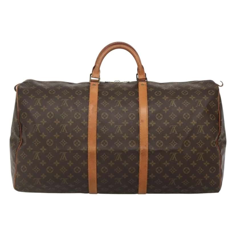 Louis Vuitton Keepall Bag Brown Canvas Fair condition - Back View