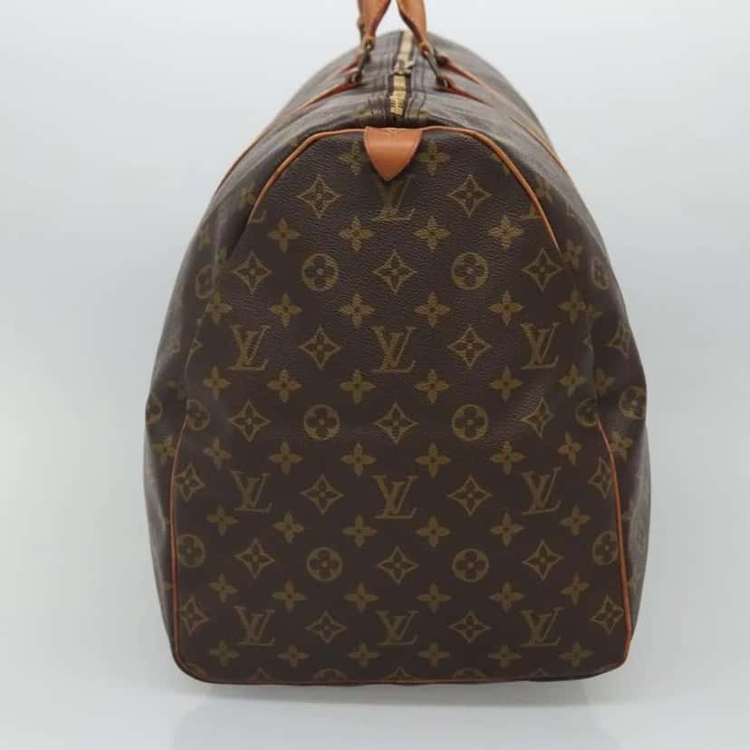 Louis Vuitton Keepall Bag Brown Canvas Fair condition - Model View