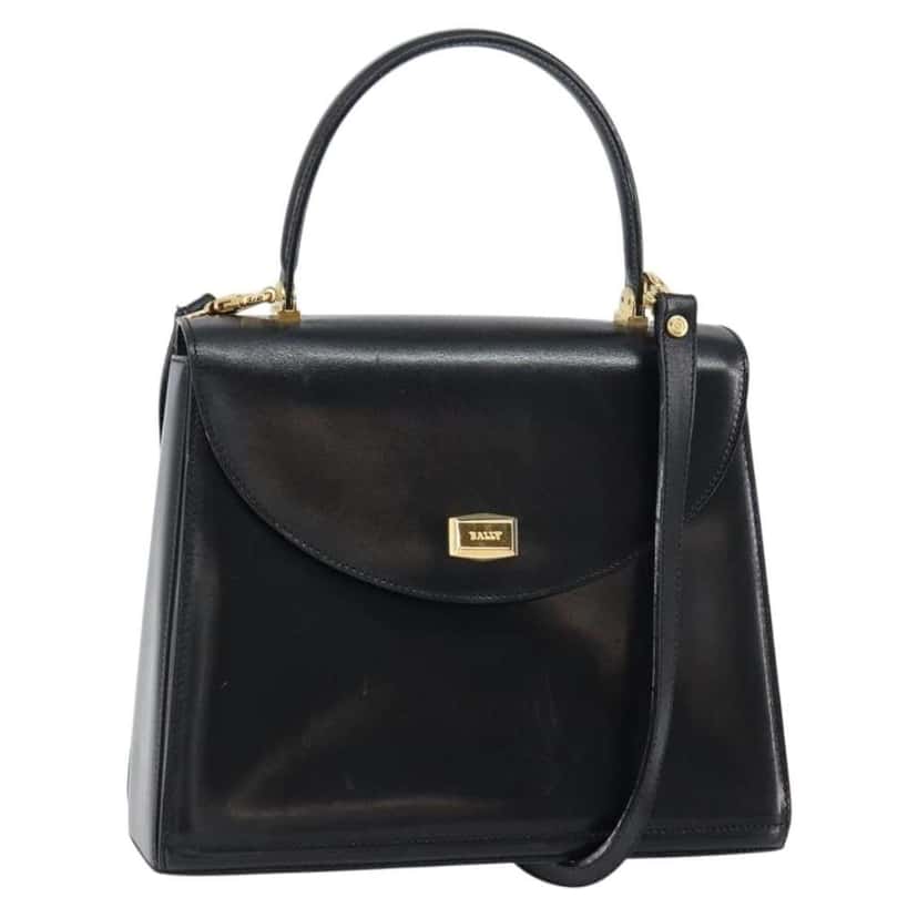 Bally Vintage Handbag Black Leather Good condition - Front View