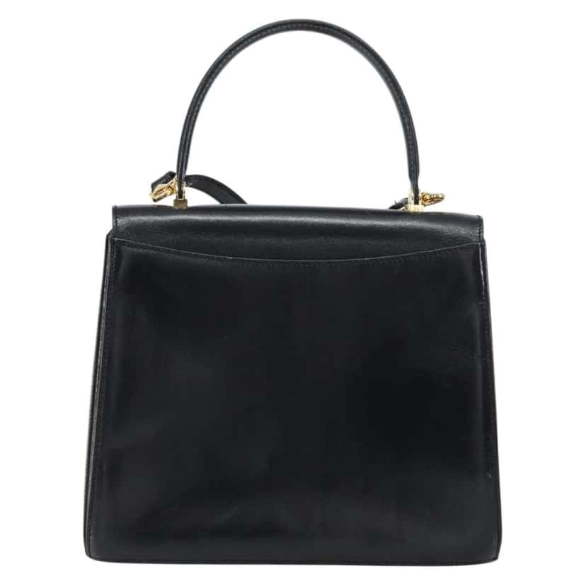 Bally Vintage Handbag Black Leather Good condition - Back View