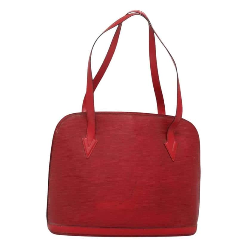 Louis Vuitton Lussac Handbag Red Leather Fair condition - Front View