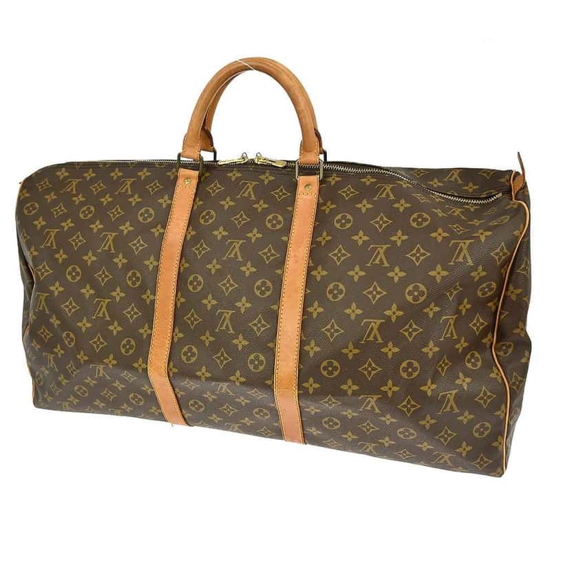 Louis Vuitton Keepall Bag Brown Canvas Good condition - Back View
