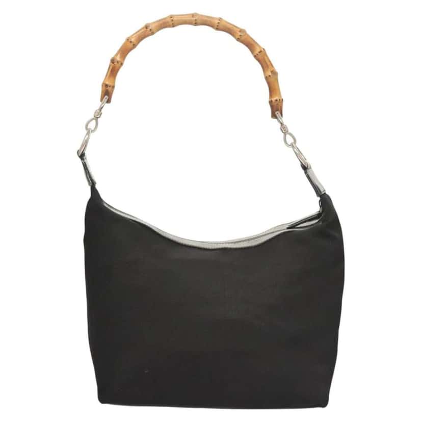 Gucci Vintage Bamboo Hobo Black Good condition - Back View