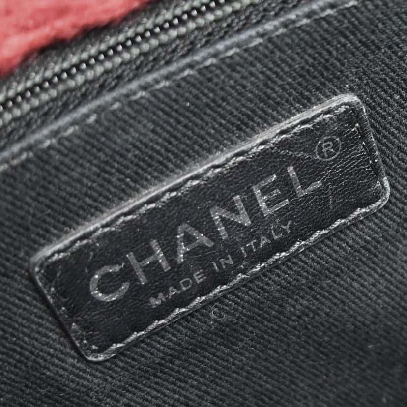 Chanel Paris-Salzburg Flap Bag Red Wool Good condition - Model View