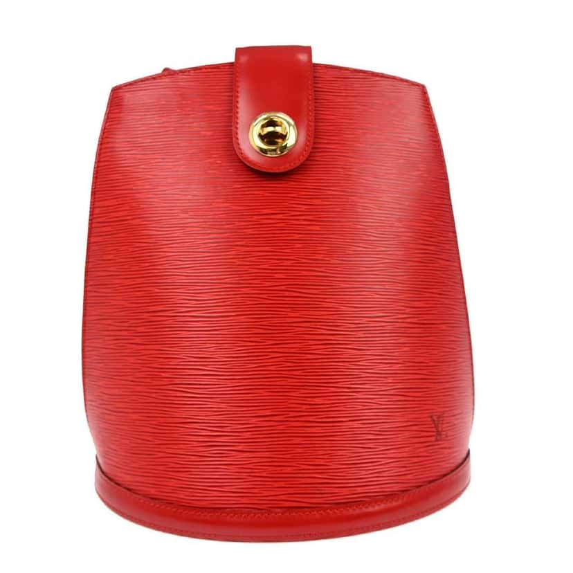 Louis Vuitton Cluny Shoulder Bag Red Leather Good condition - Front View