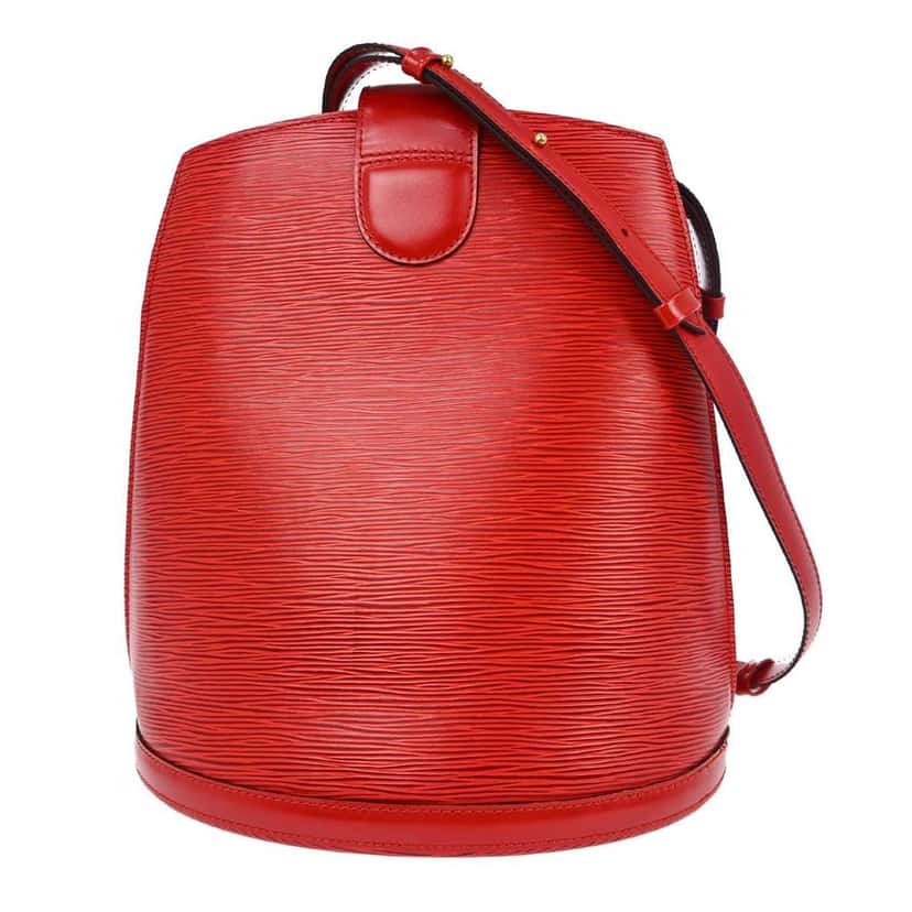 Louis Vuitton Cluny Shoulder Bag Red Leather Good condition - Back View