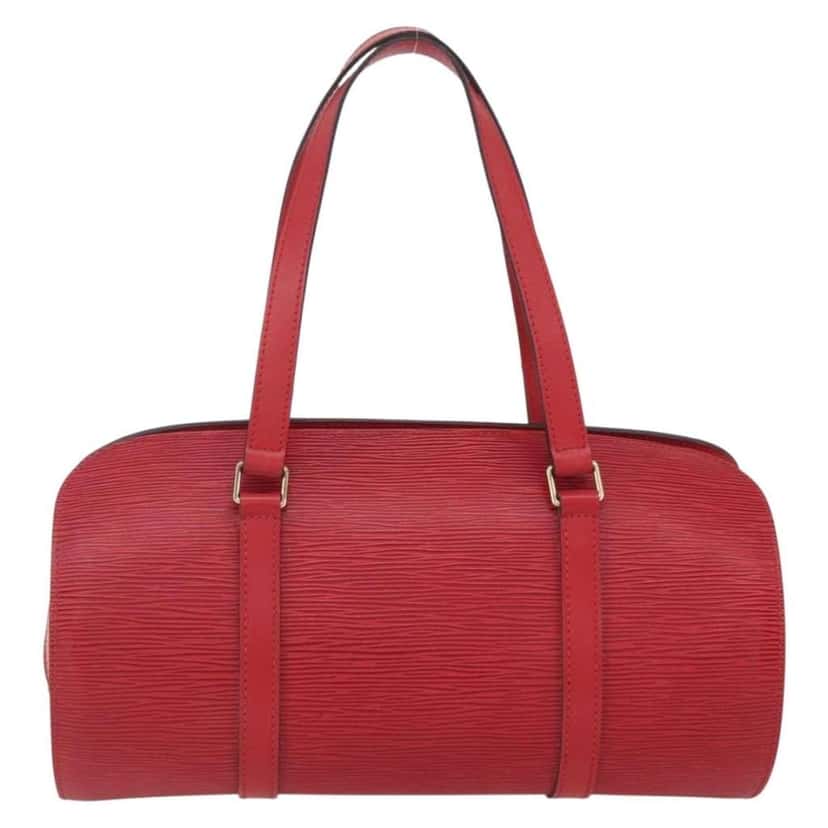 Louis Vuitton Soufflot Handbag Red Leather Good condition - Back View