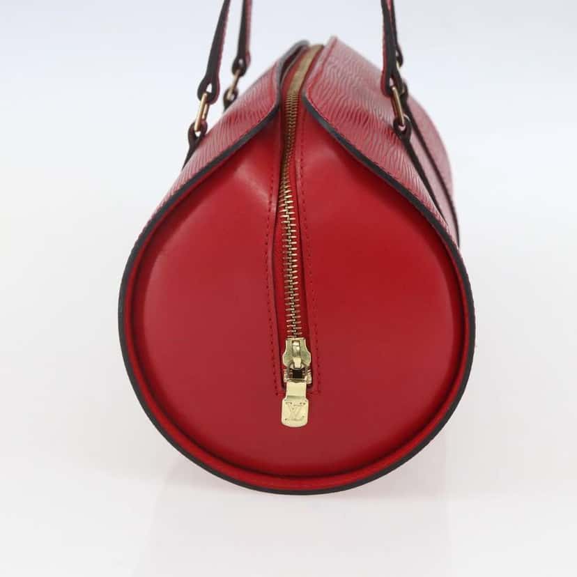 Louis Vuitton Soufflot Handbag Red Leather Good condition - Inside View