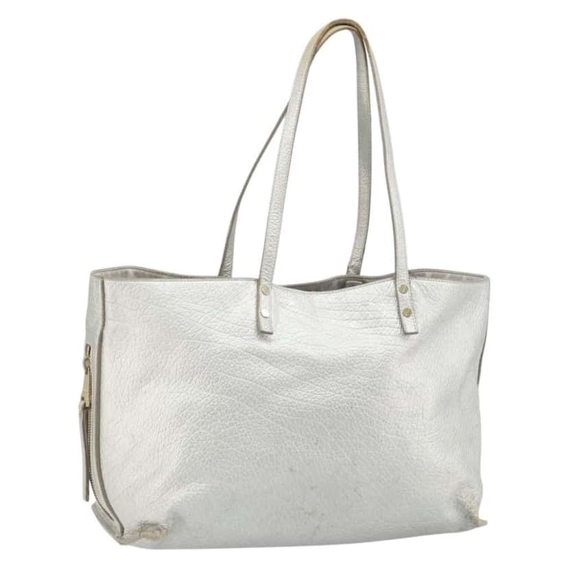 Chloe Dilan Tote Silver Leather Fair condition - Front View