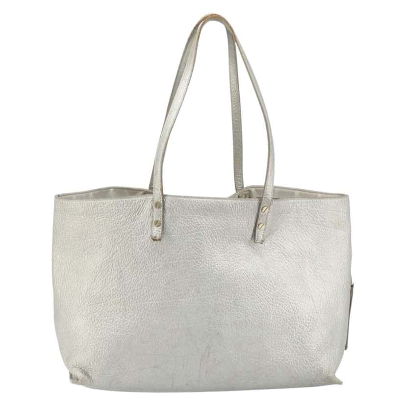 Chloe Dilan Tote Silver Leather Fair condition - Back View