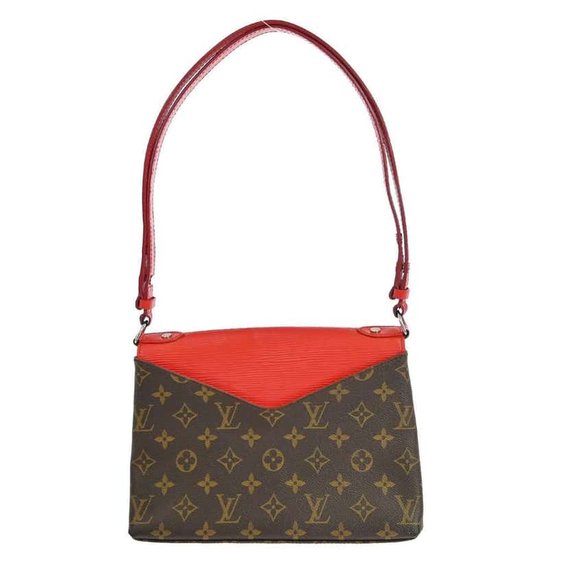 Louis Vuitton Saint Michel Handbag Brown Canvas Good condition - Back View