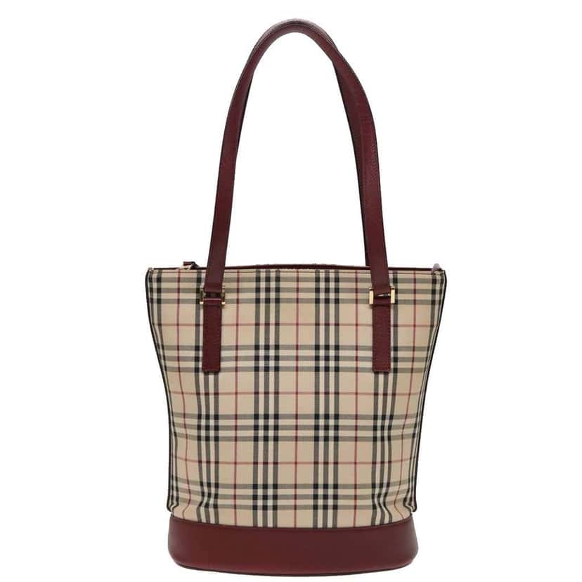 Burberry Nova Check Tote Beige Canvas Good condition - Front View