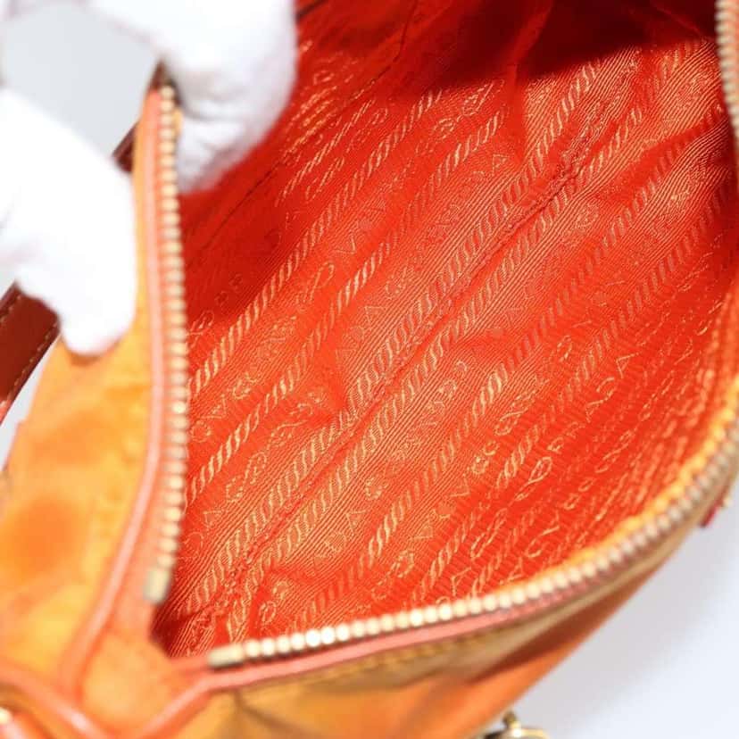 Prada Front Zip Hobo Orange Good condition - Box View
