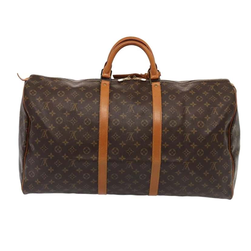 Louis Vuitton Keepall Bag Brown Canvas Fair condition - Back View