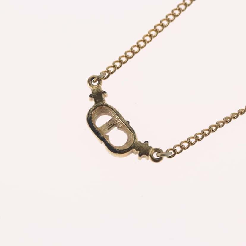 Christian Dior CD Pendant Necklace Gold Metal Good condition - Box View