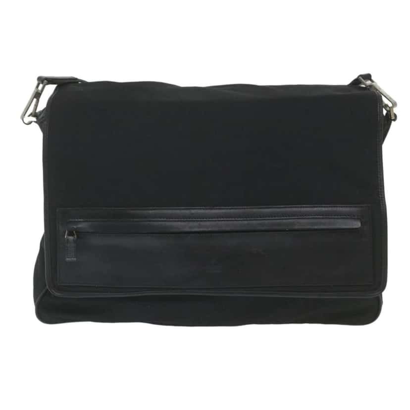 Gucci Vintage Flap Crossbody Bag Black Good condition - Front View