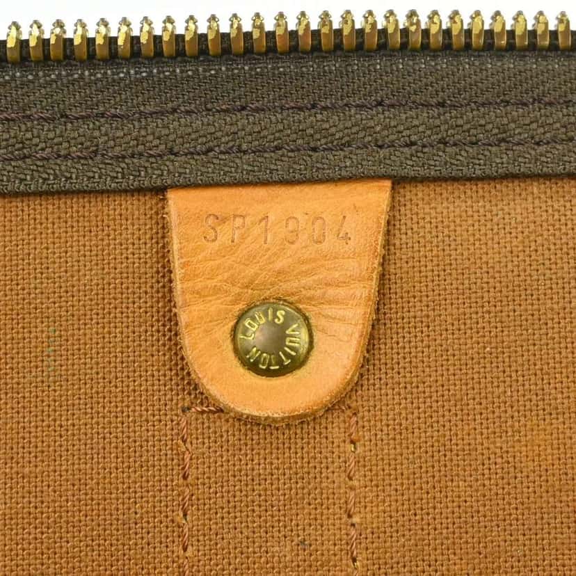 Louis Vuitton Keepall Bag Brown Canvas Fair condition - Model View