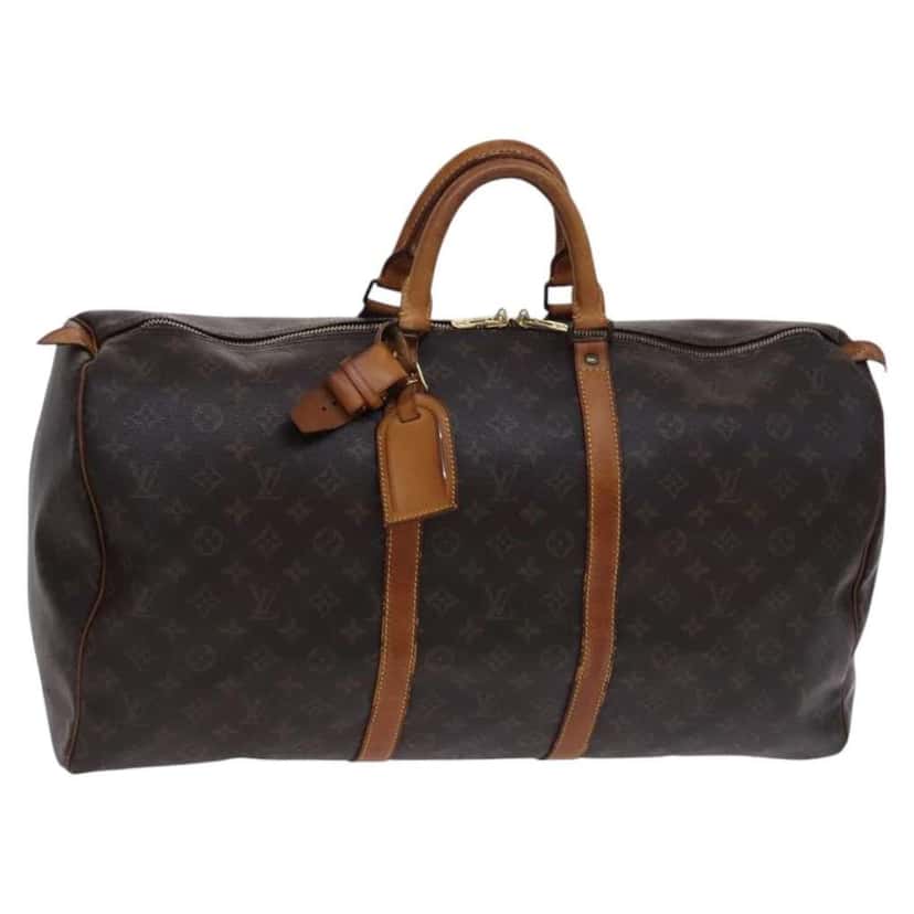 Louis Vuitton Keepall Bag Brown Canvas Fair condition - Front View