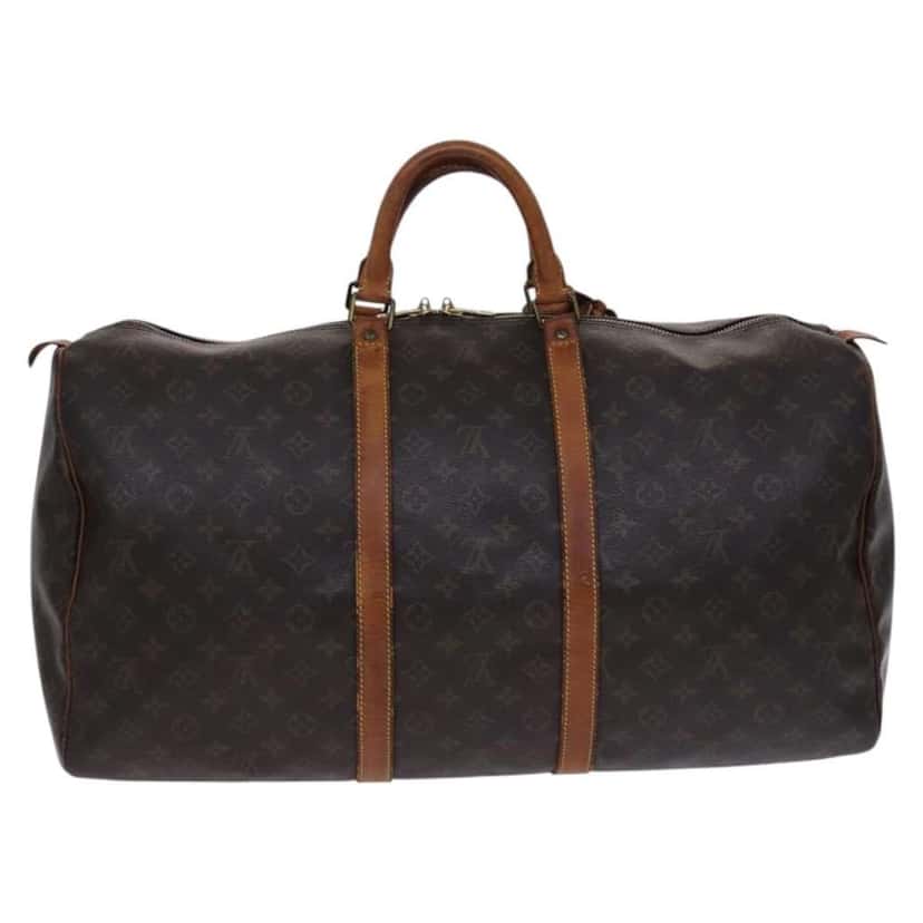 Louis Vuitton Keepall Bag Brown Canvas Fair condition - Back View