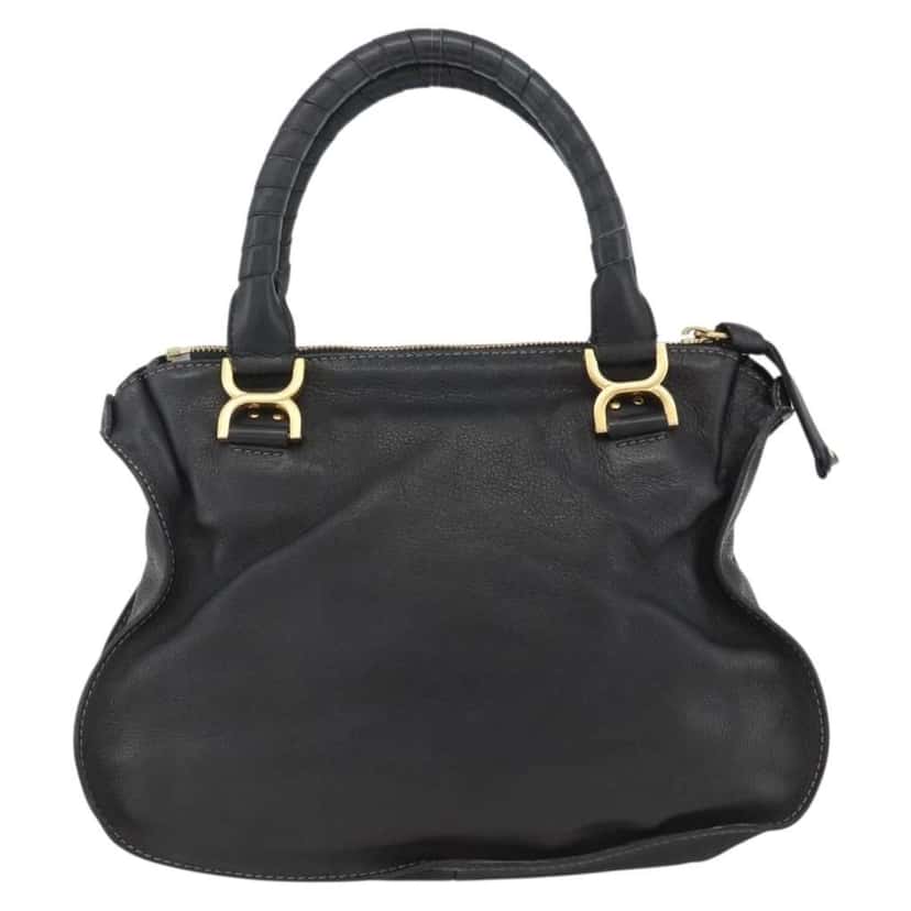 Chloe Marcie Top Handle Bag Black Leather Good condition - Back View