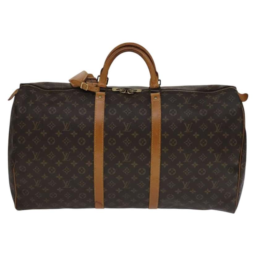 Louis Vuitton Keepall Bag Brown Canvas Fair condition - Front View