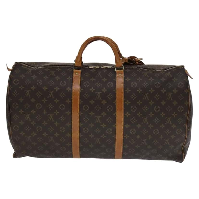 Louis Vuitton Keepall Bag Brown Canvas Fair condition - Back View