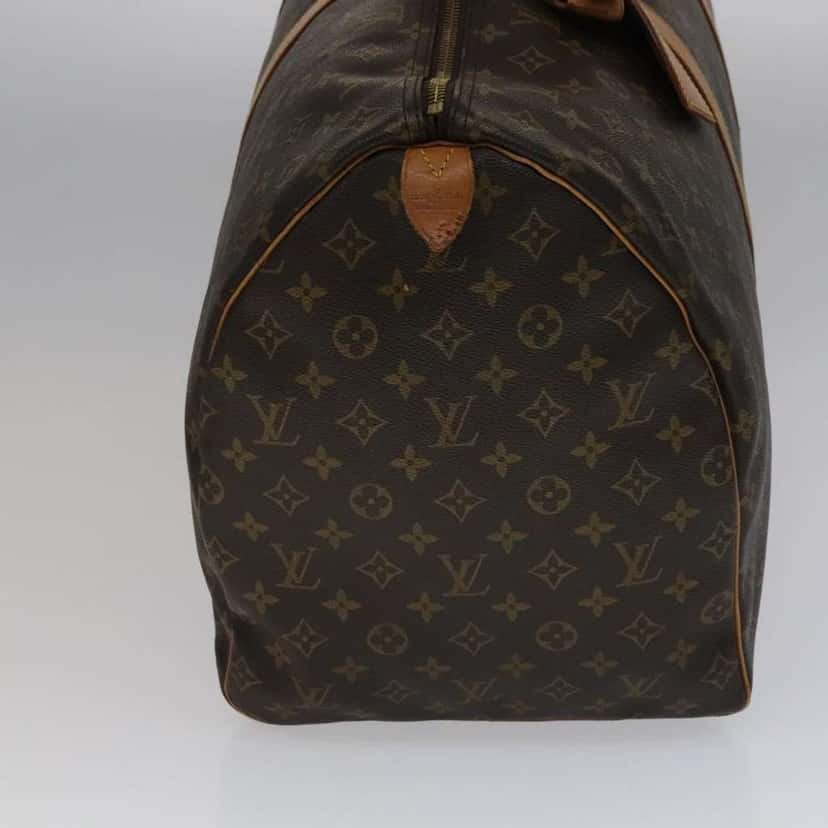 Louis Vuitton Keepall Bag Brown Canvas Fair condition - Model View