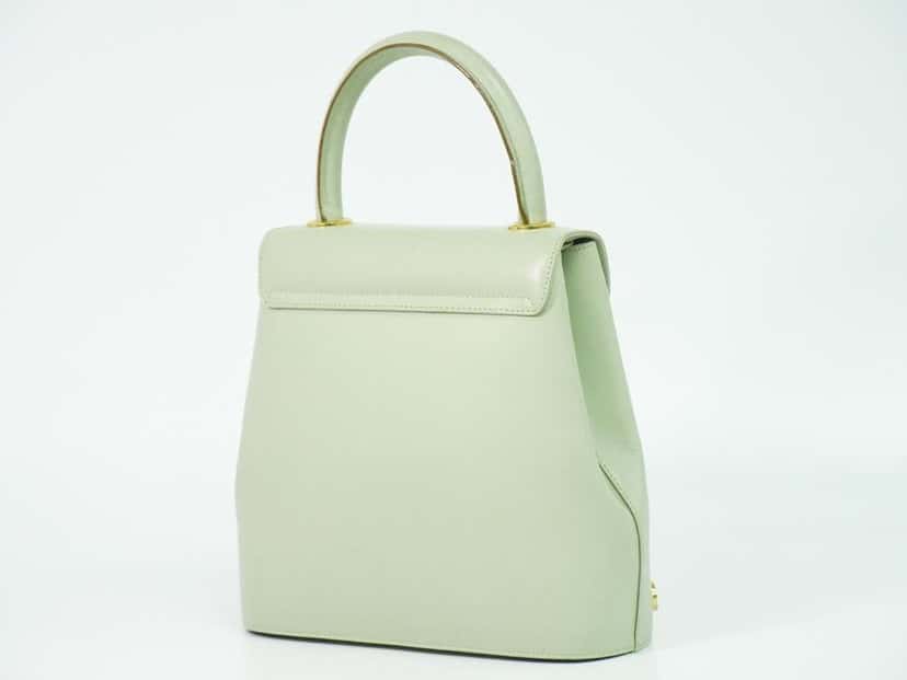 Salvatore Ferragamo Vintage Top handle handbag Green Leather Good condition - Back View