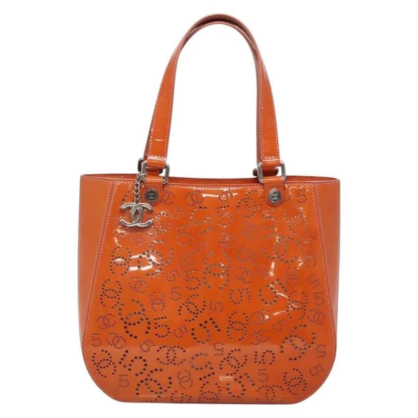 Chanel CC No.5 Shopping Tote Orange Good condition - Front View