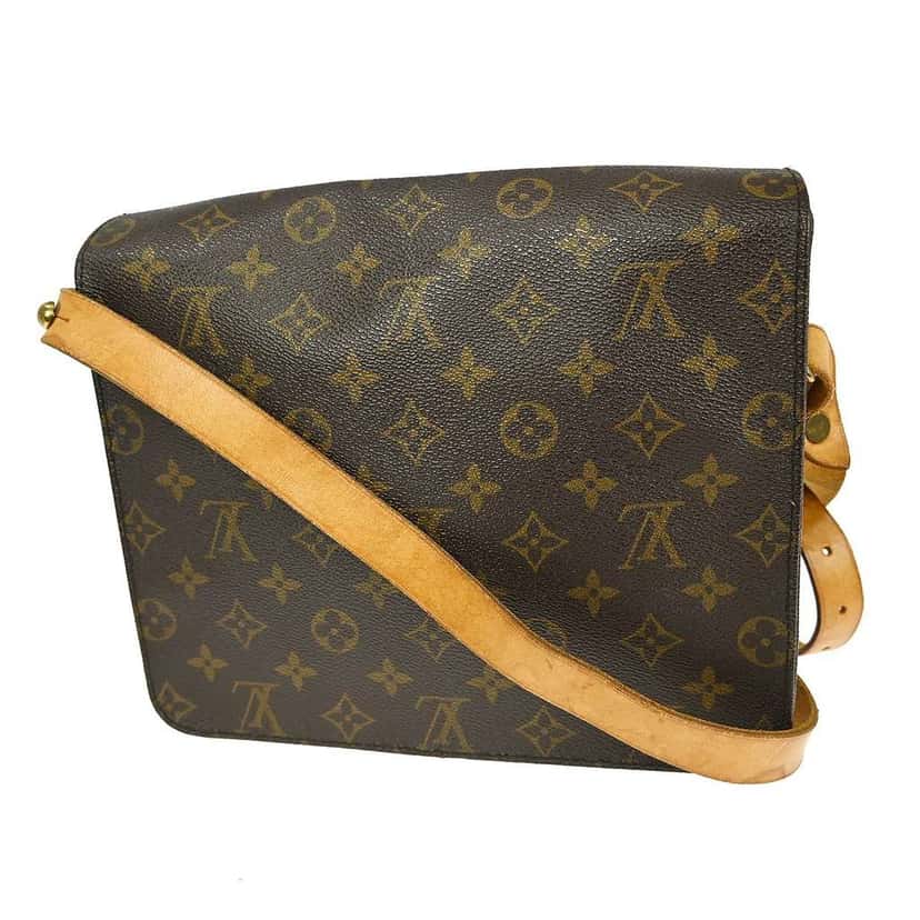 Louis Vuitton Cartouchiere Handbag Brown Canvas Fair condition - Back View