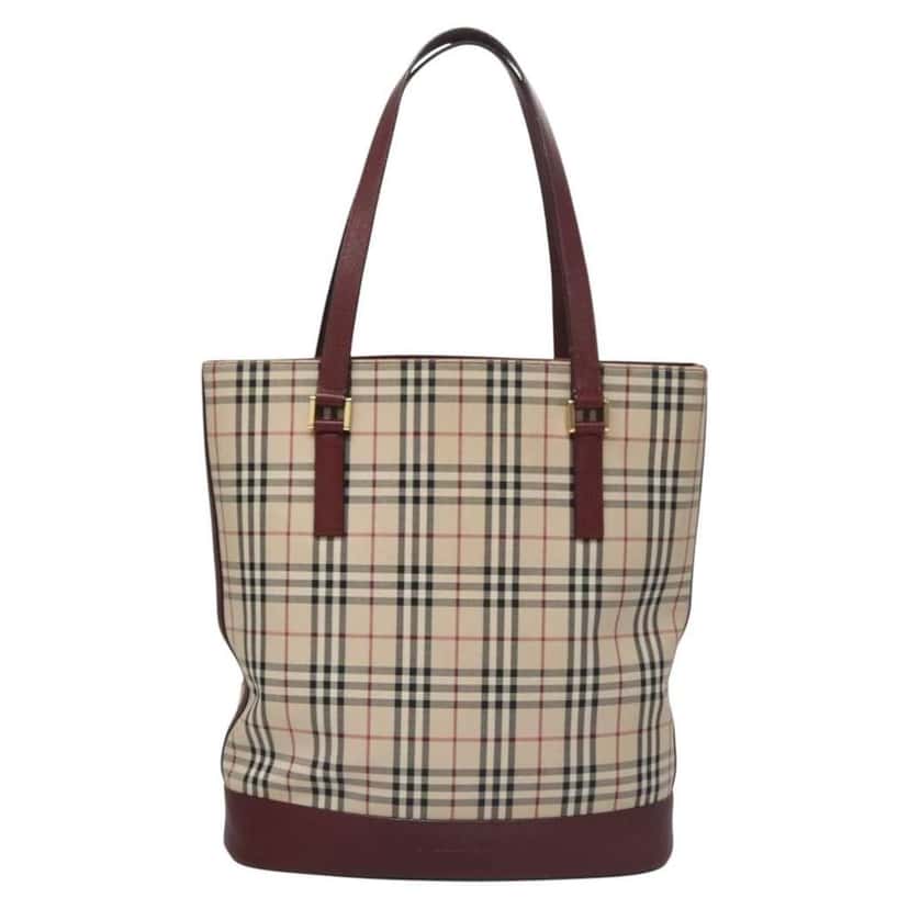 Burberry Nova Check Tote Beige Canvas Good condition - Front View