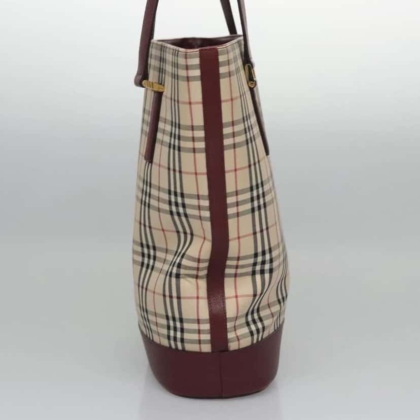 Burberry Nova Check Tote Beige Canvas Good condition - Model View