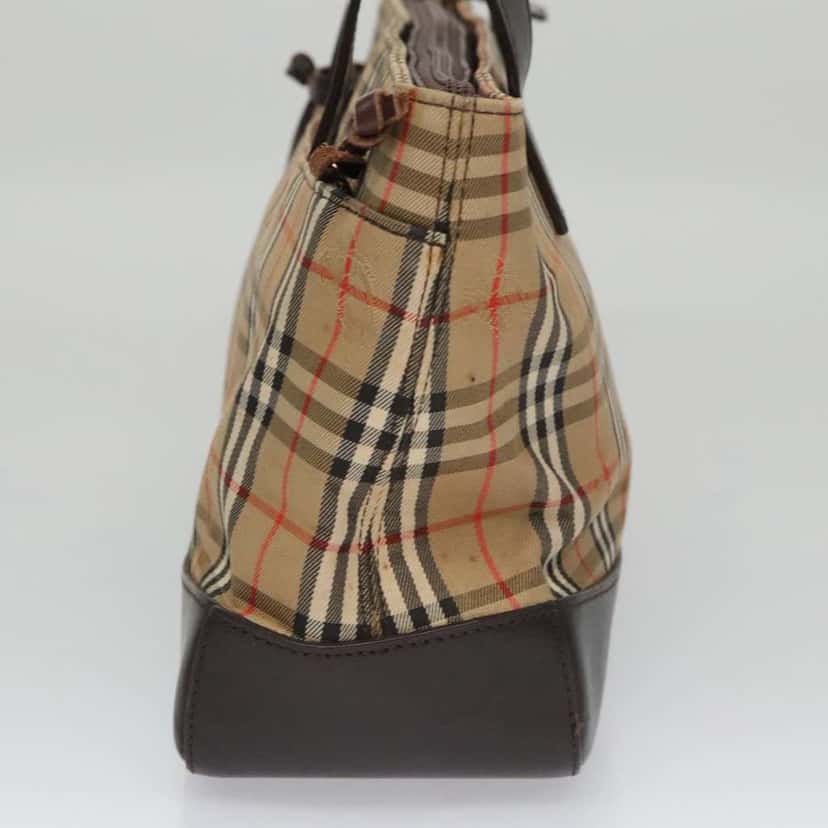 Burberry Nova Check Handbag Beige Canvas Fair condition - Model View