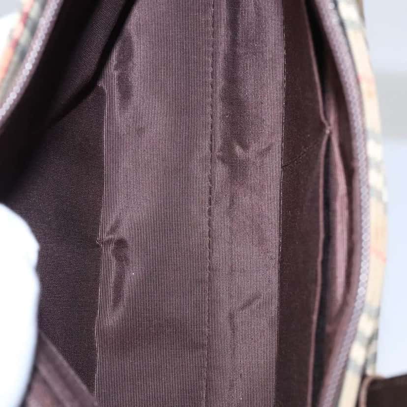 Burberry Nova Check Handbag Beige Canvas Fair condition - Box View