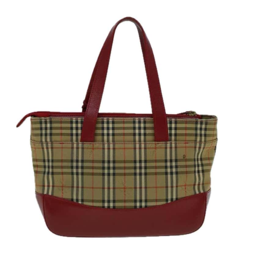 Burberry Nova Check Handbag Beige Canvas Good condition - Back View