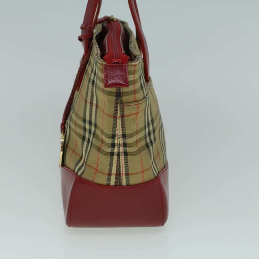 Burberry Nova Check Handbag Beige Canvas Good condition - Model View