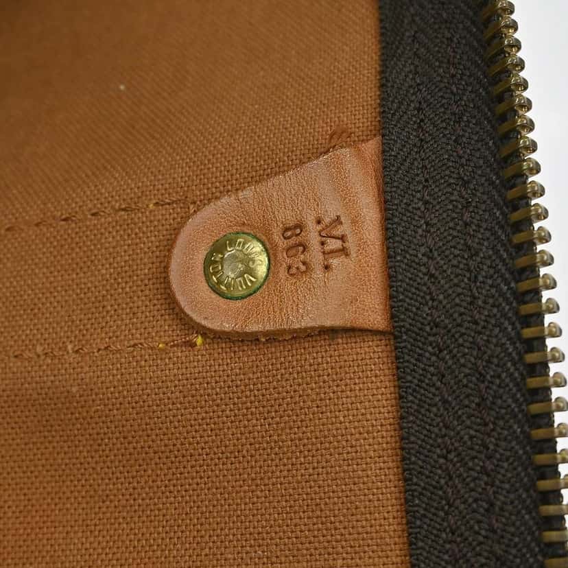 Louis Vuitton Keepall Bag Brown Leather Fair condition - Box View