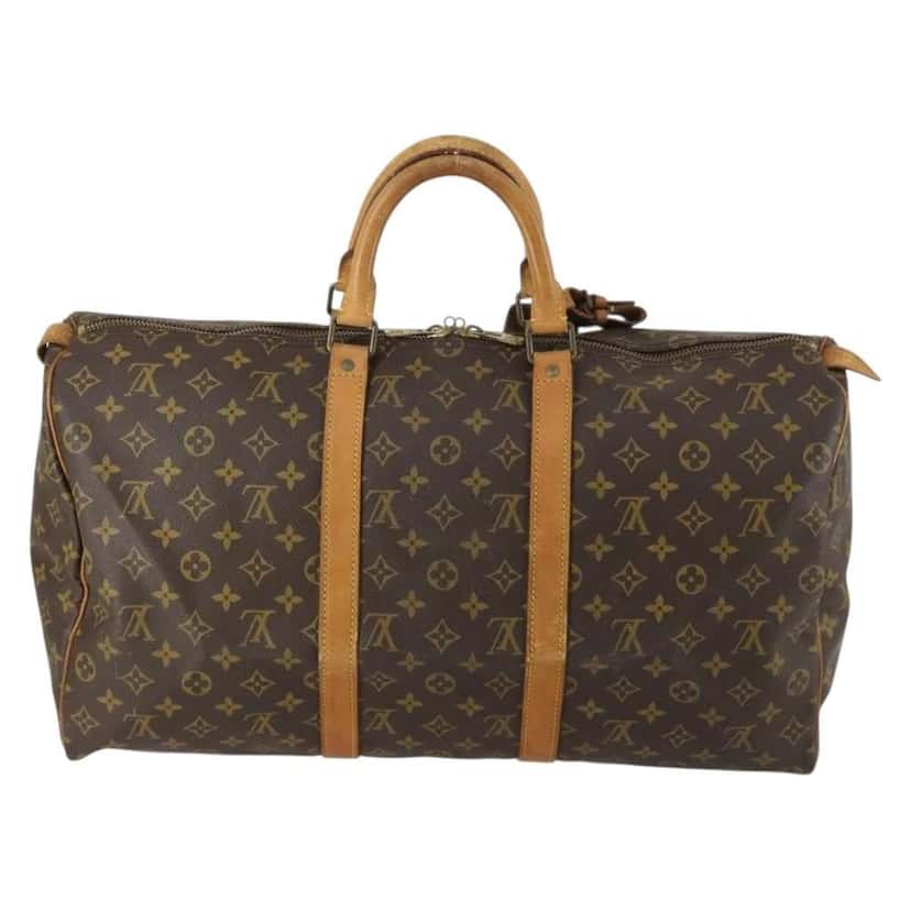 Louis Vuitton Keepall Bag Brown Canvas Fair condition - Back View