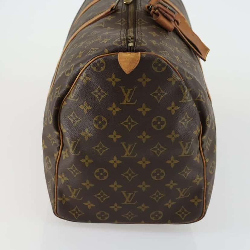 Louis Vuitton Keepall Bag Brown Canvas Fair condition - Model View