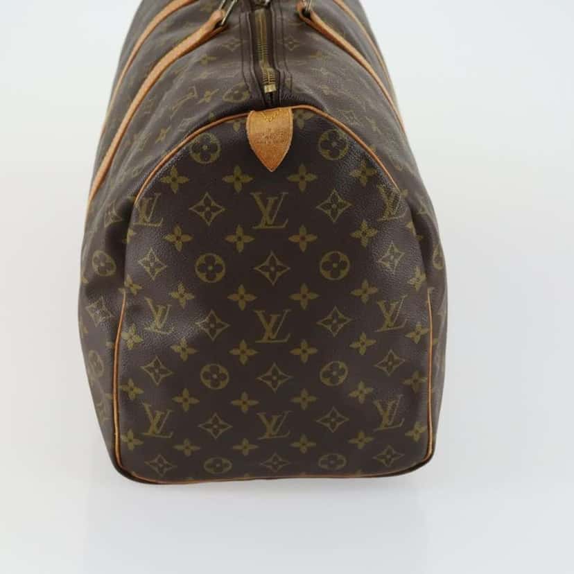 Louis Vuitton Keepall Bag Brown Canvas Fair condition - Model View