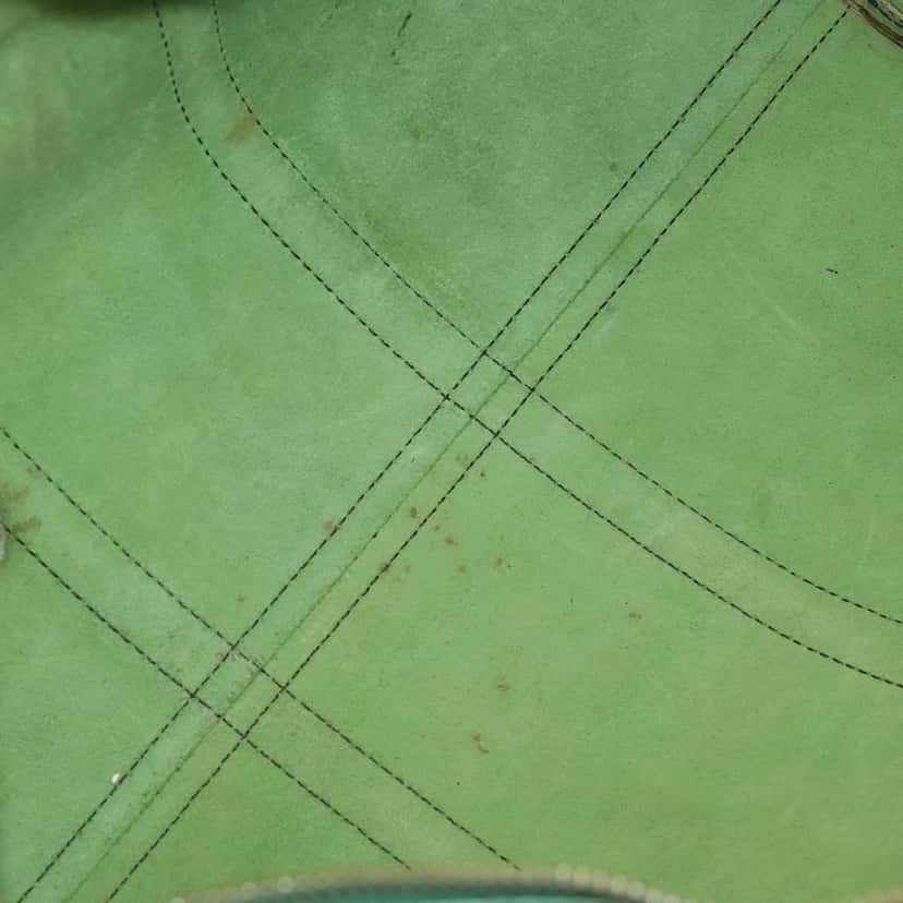 Louis Vuitton Keepall Bag Green Leather Fair condition - Box View