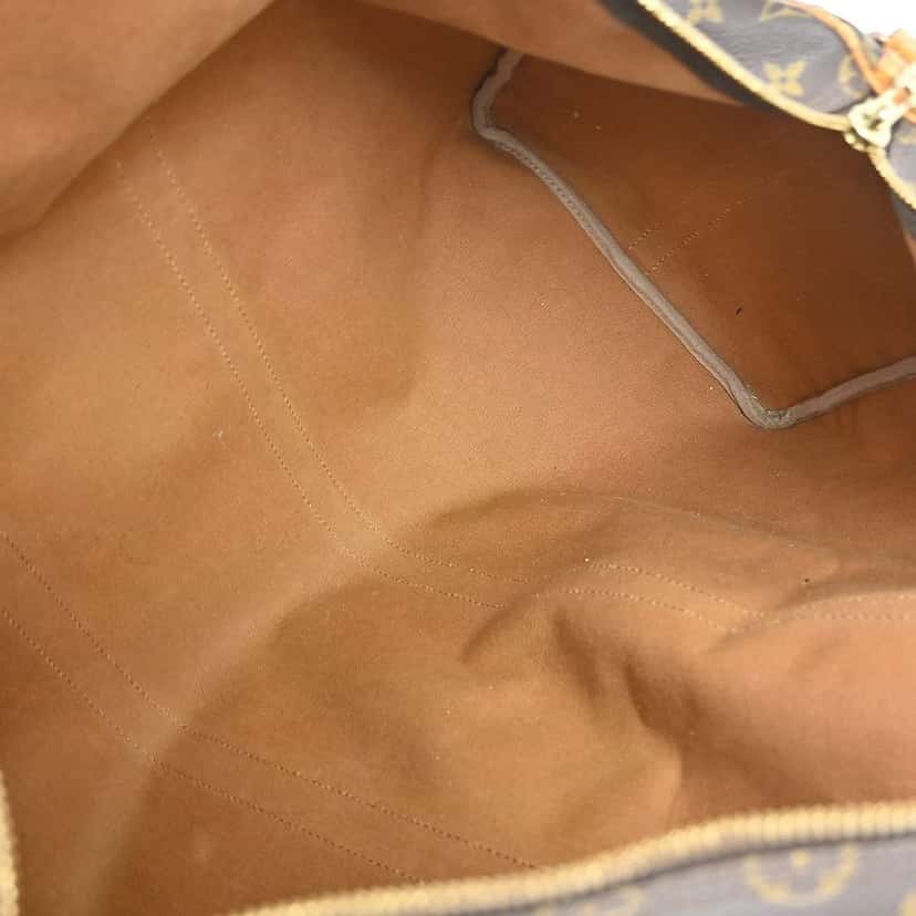 Louis Vuitton Keepall Bandouliere Bag Brown Canvas Fair condition - Inside View