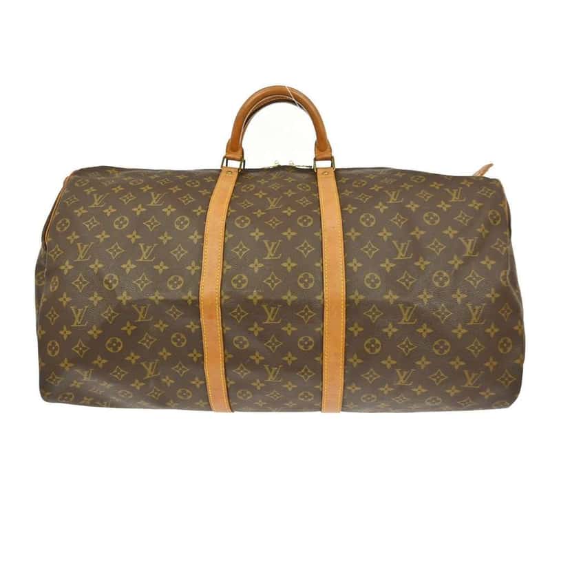 Louis Vuitton Keepall Bag Brown Canvas Good condition - Front View
