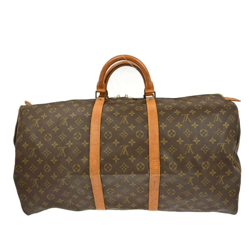 Louis Vuitton Keepall Bag Brown Canvas Good condition - Back View
