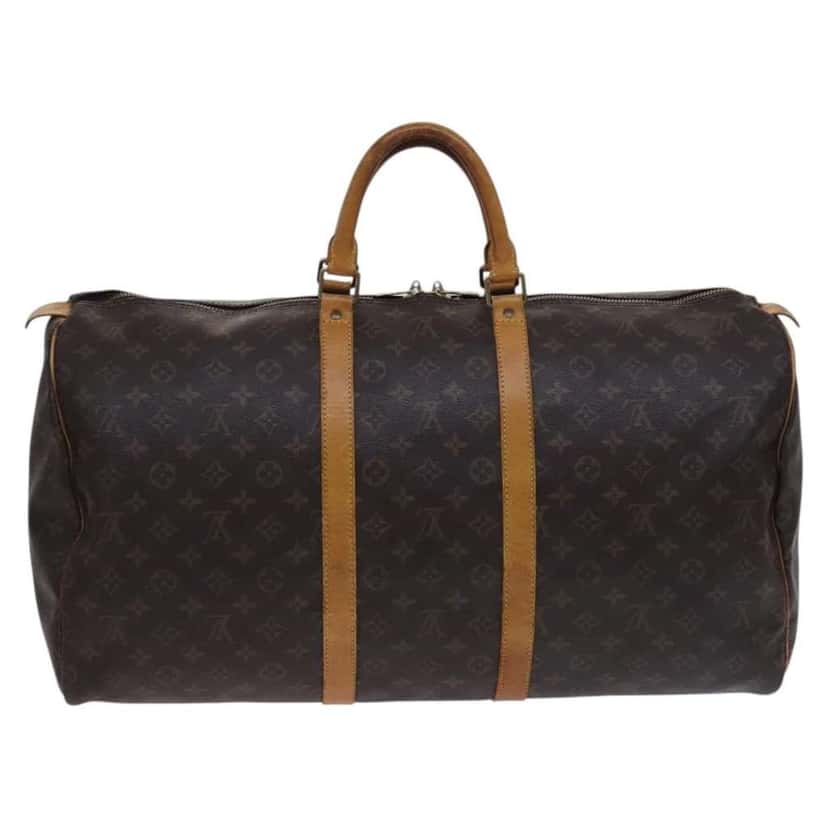 Louis Vuitton Keepall Bag Brown Canvas Fair condition - Back View