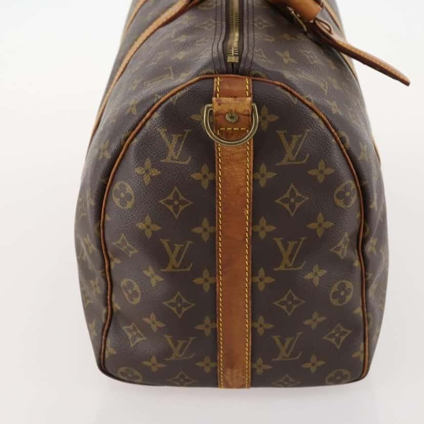 Louis Vuitton Keepall Bandouliere Bag Brown Canvas Fair condition - Model View