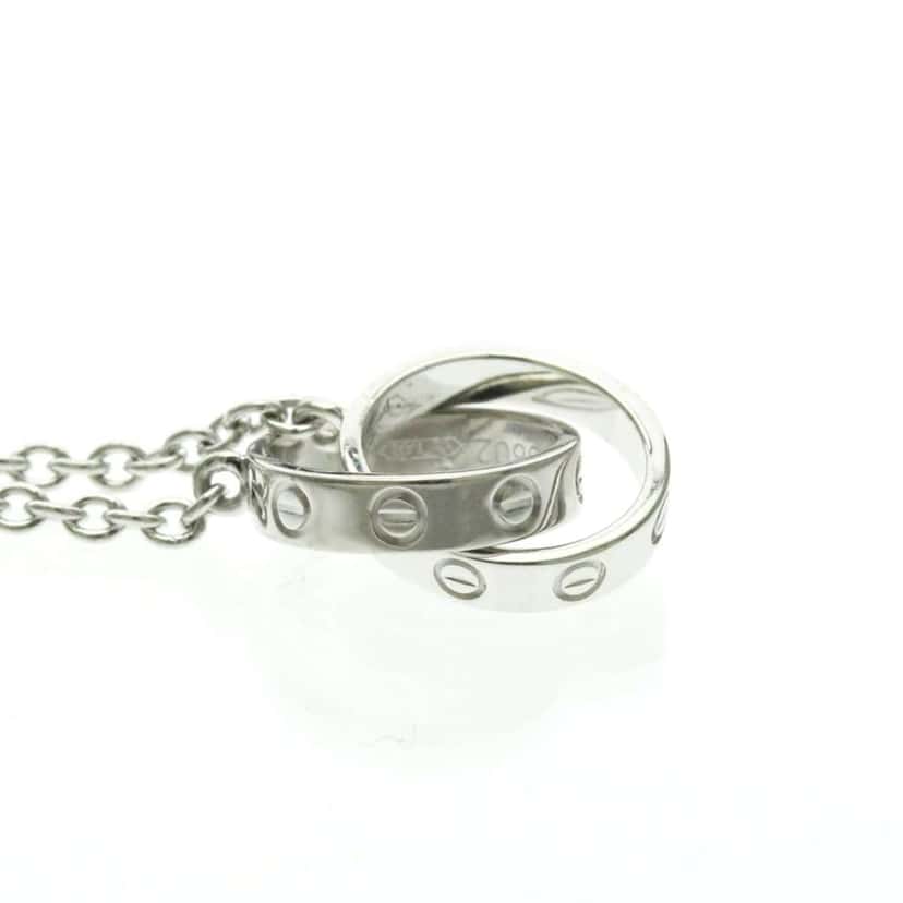 Cartier Love Interlocking Necklace Silver Good condition - Back View