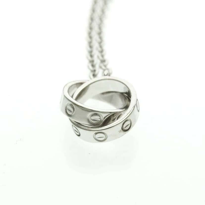 Cartier Love Interlocking Necklace Silver Good condition - Model View
